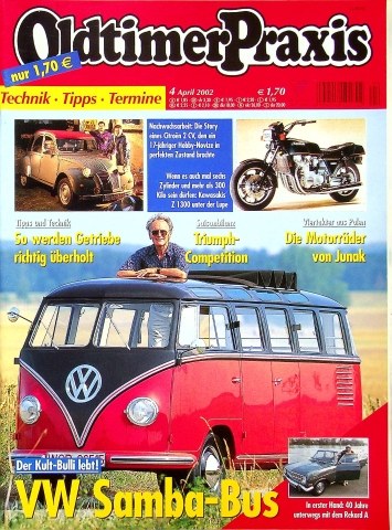 Deckblatt Oldtimer Praxis (04/2002)